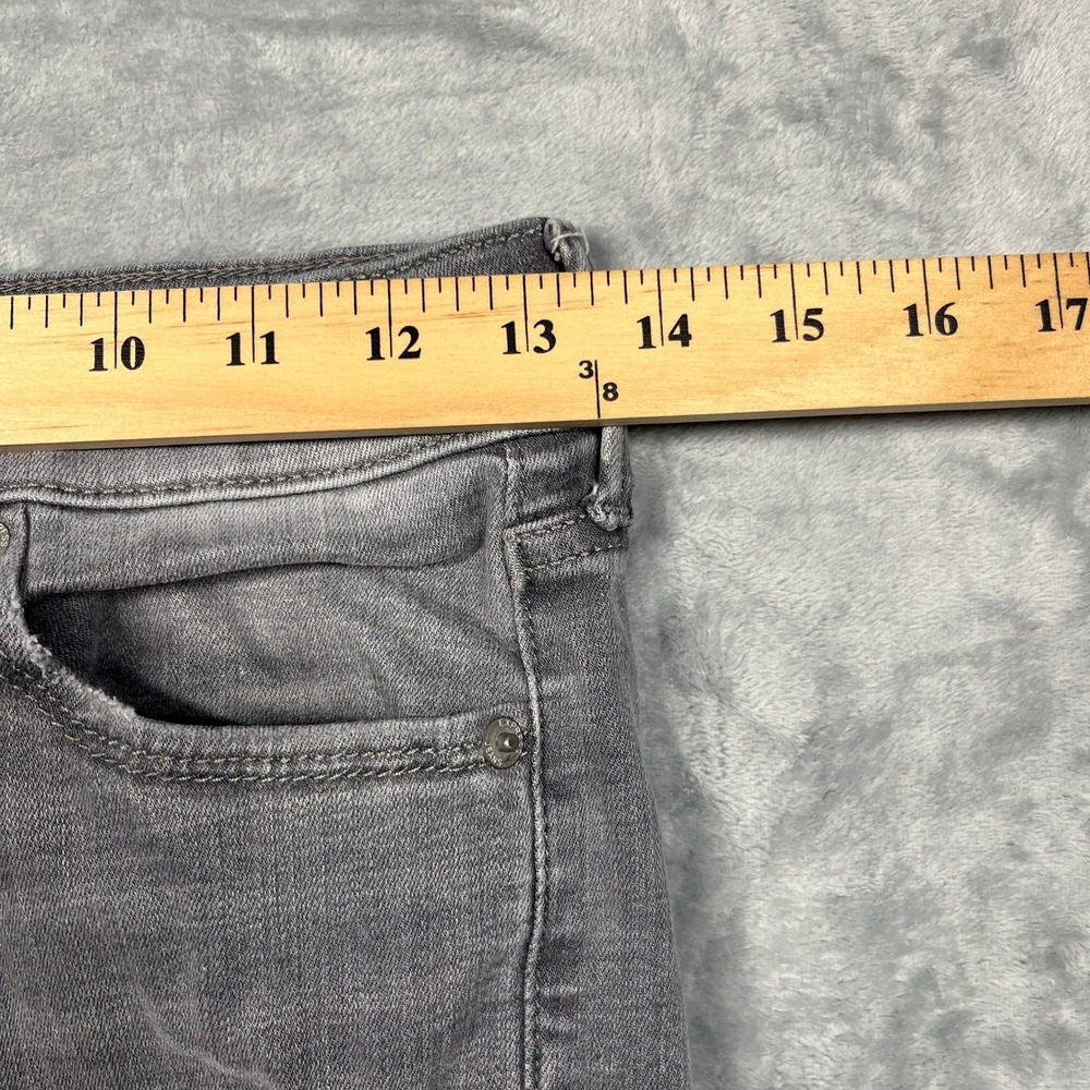 Express Jeans Women 2R Grey Distressed Performance Stretch Mid Rise Skinny - Picture 11 of 13